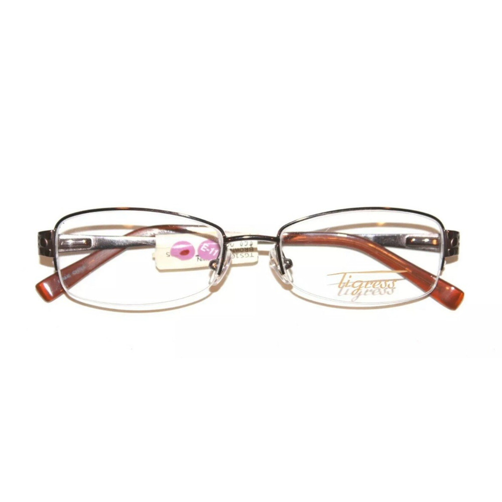 TIGRESS DESIGNER BROWN ANIMAL RX READY EYEGLASSES 51-17-135 WOMEN’S FRAME